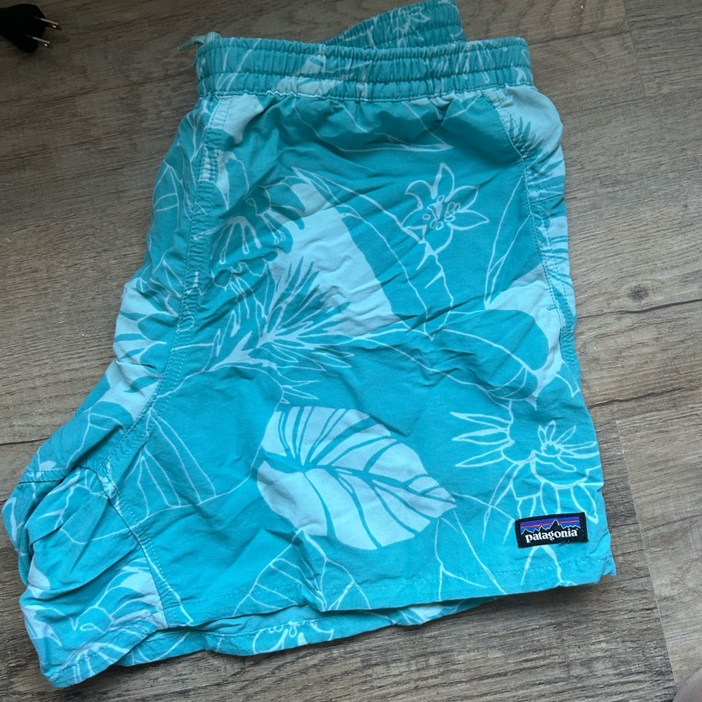 Patagonia Teal Floral Shorts
